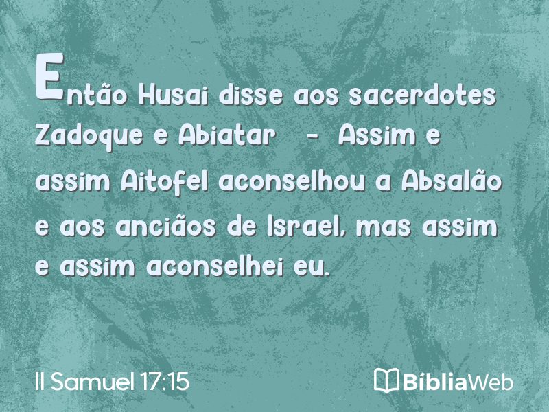 II Samuel 17:15 em imagem para compartilhar