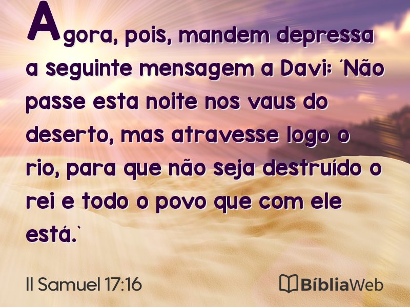 II Samuel 17:16 em imagem para compartilhar