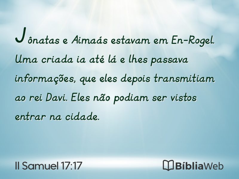 II Samuel 17:17 em imagem para compartilhar