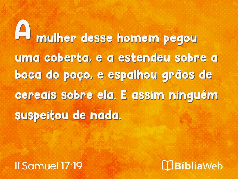 II Samuel 17:19 em imagem para compartilhar