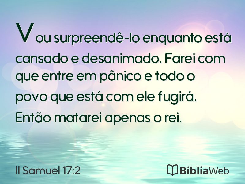 II Samuel 17:2 em imagem para compartilhar