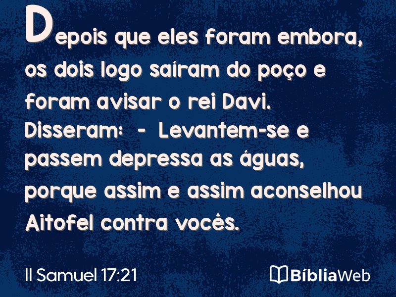 II Samuel 17:21 em imagem para compartilhar