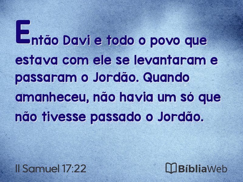 II Samuel 17:22 em imagem para compartilhar