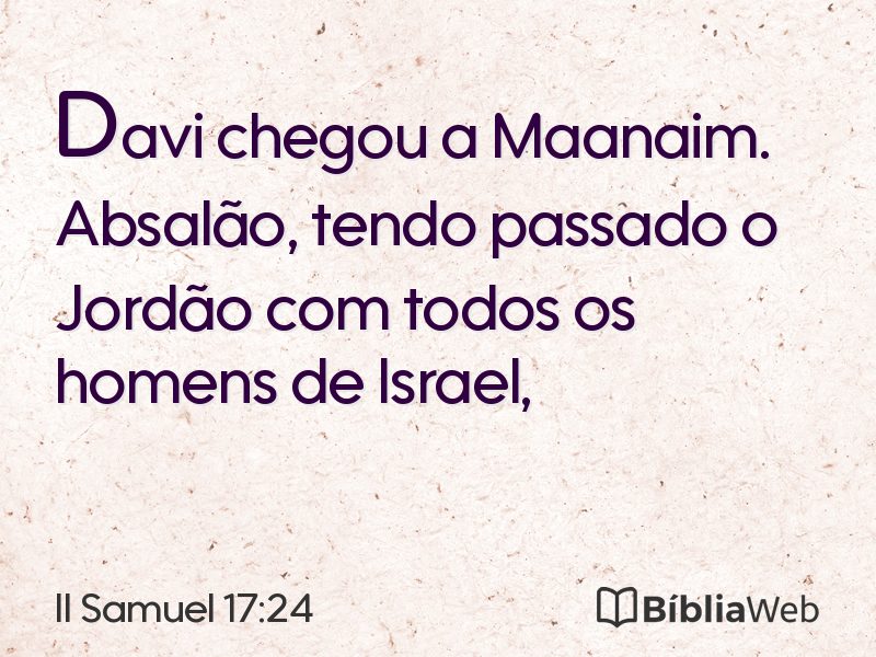 II Samuel 17:24 em imagem para compartilhar