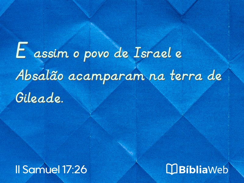 II Samuel 17:26 em imagem para compartilhar
