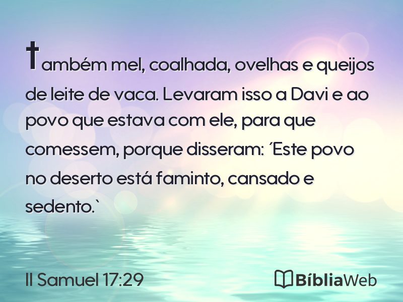 II Samuel 17:29 em imagem para compartilhar
