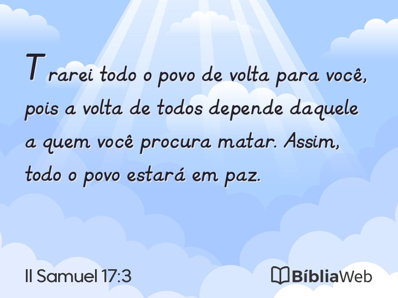 II Samuel 17:3 em imagem para compartilhar