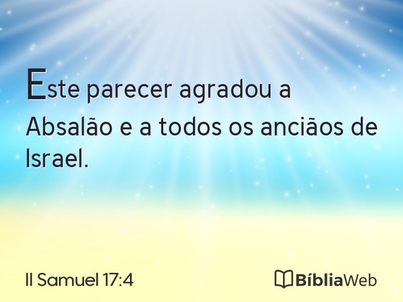 II Samuel 17:4 em imagem para compartilhar