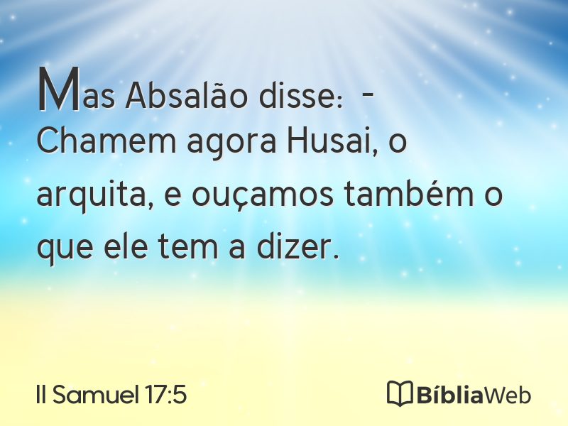 II Samuel 17:5 em imagem para compartilhar