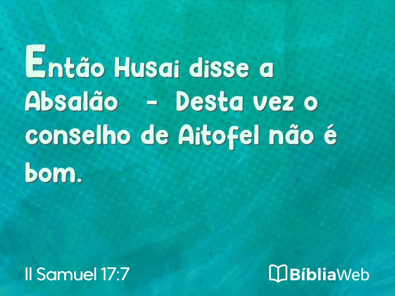 II Samuel 17:7 em imagem para compartilhar
