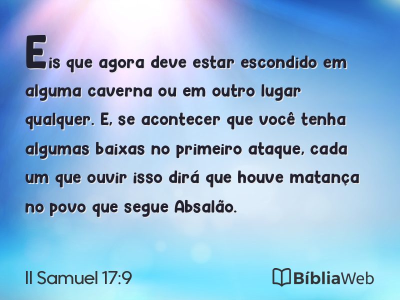 II Samuel 17:9 em imagem para compartilhar