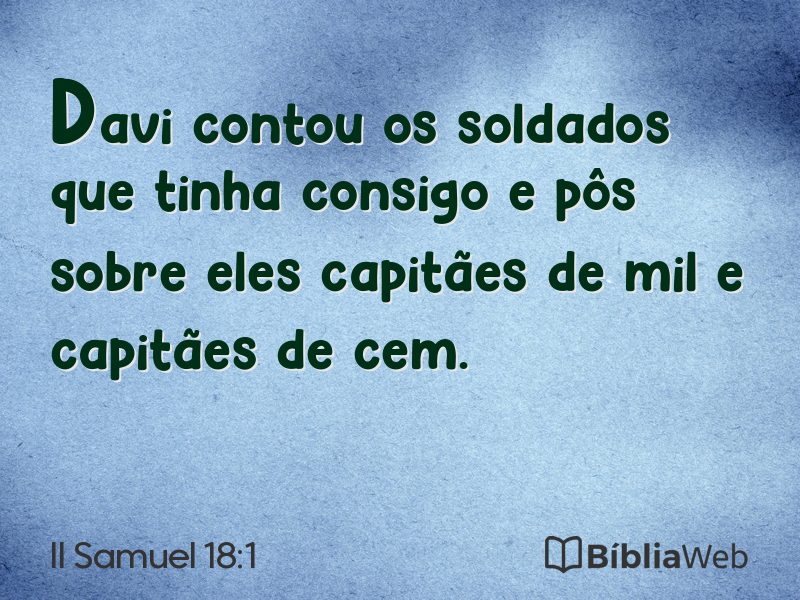 II Samuel 18:1 em imagem para compartilhar