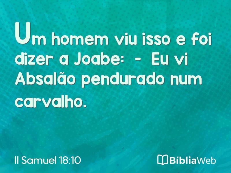 II Samuel 18:10 em imagem para compartilhar
