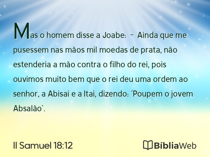 II Samuel 18:12 em imagem para compartilhar
