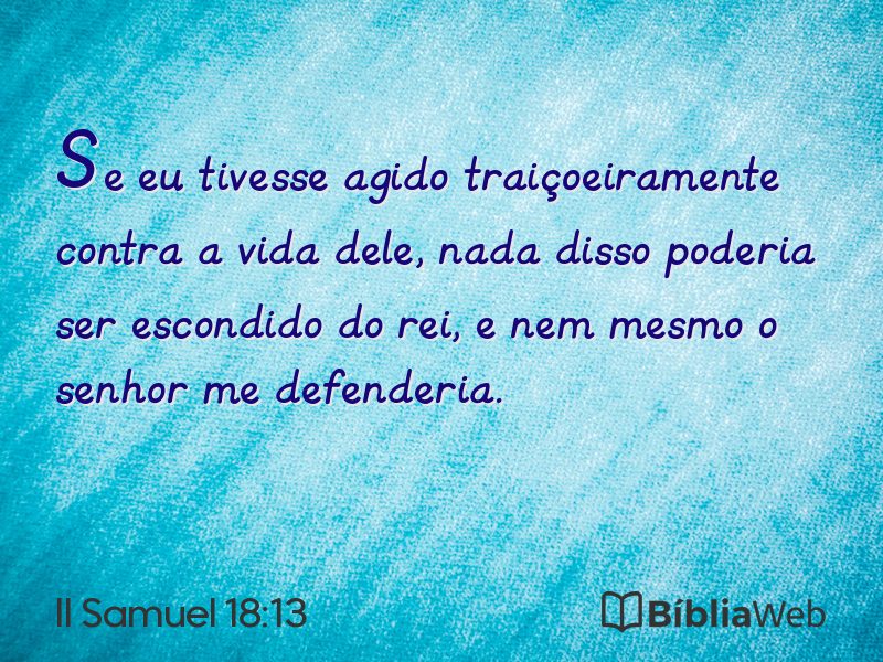 II Samuel 18:13 em imagem para compartilhar