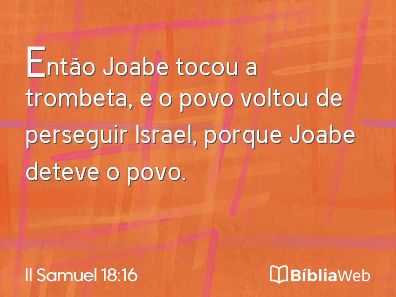 II Samuel 18:16 em imagem para compartilhar