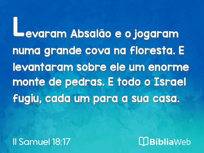 II Samuel 18:17 em imagem para compartilhar