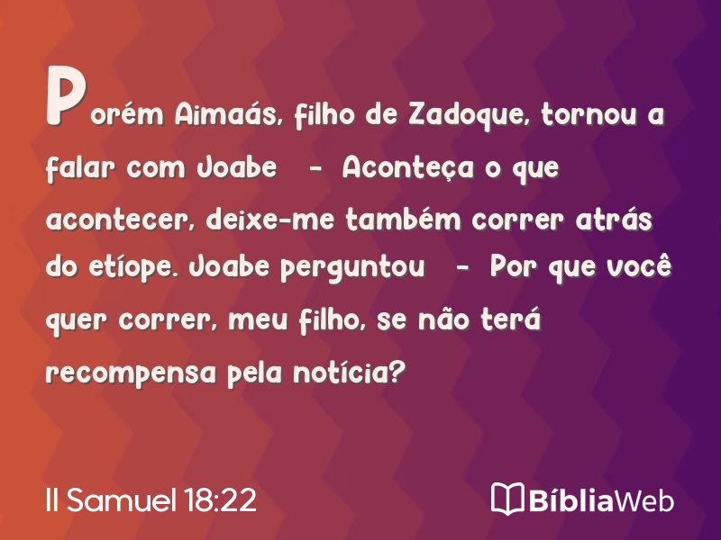 II Samuel 18:22 em imagem para compartilhar