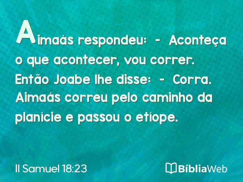 II Samuel 18:23 em imagem para compartilhar