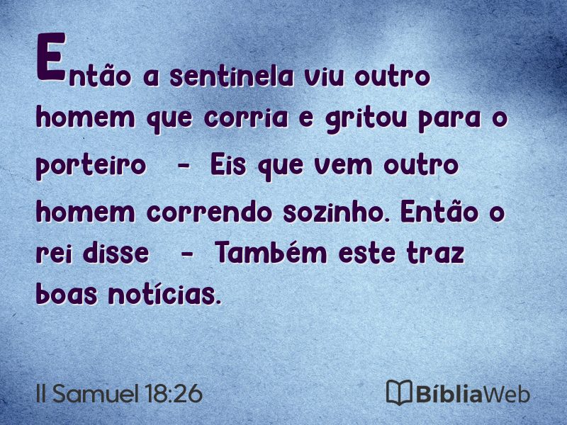 II Samuel 18:26 em imagem para compartilhar