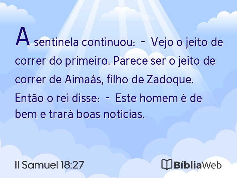 II Samuel 18:27 em imagem para compartilhar