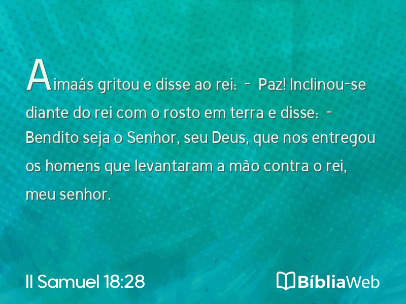 II Samuel 18:28 em imagem para compartilhar