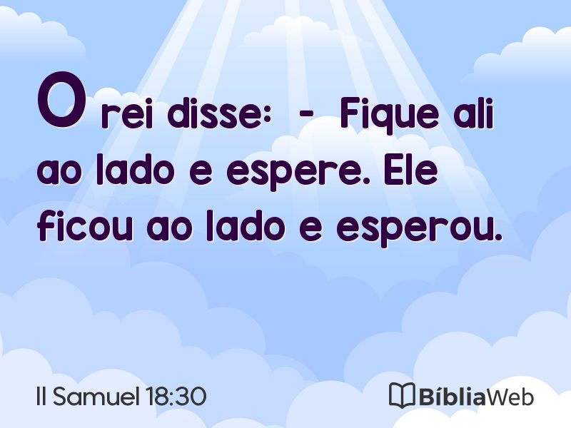 II Samuel 18:30 em imagem para compartilhar