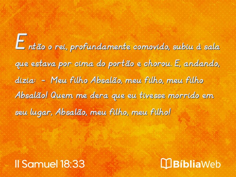 II Samuel 18:33 em imagem para compartilhar