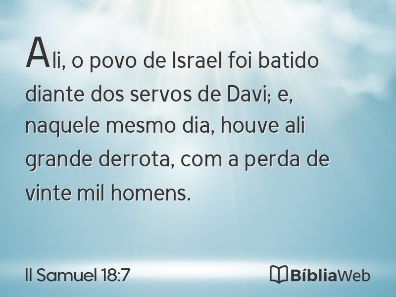 II Samuel 18:7 em imagem para compartilhar
