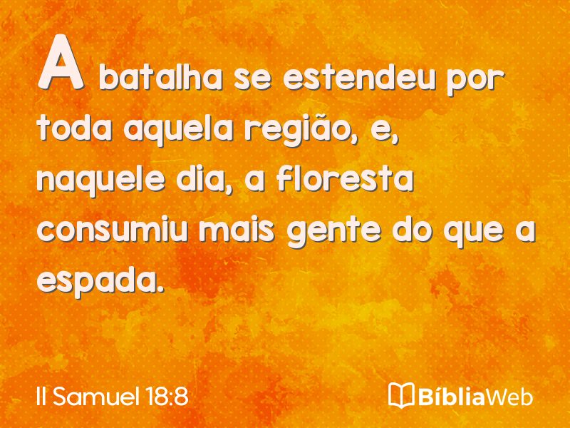 II Samuel 18:8 em imagem para compartilhar