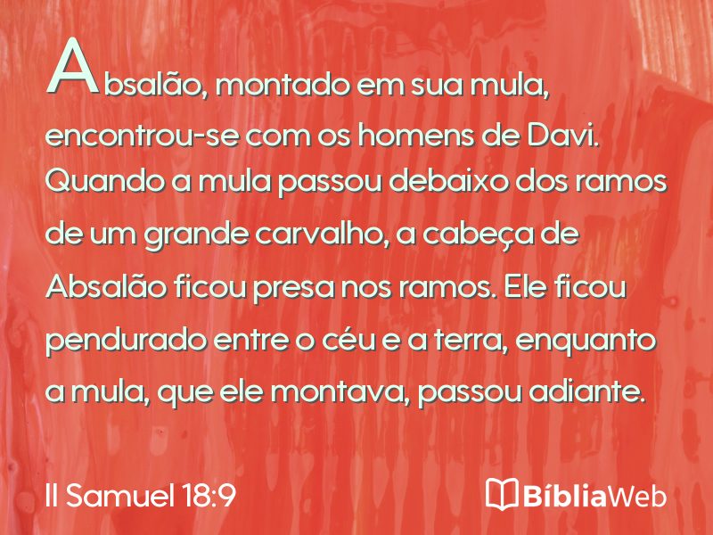 II Samuel 18:9 em imagem para compartilhar