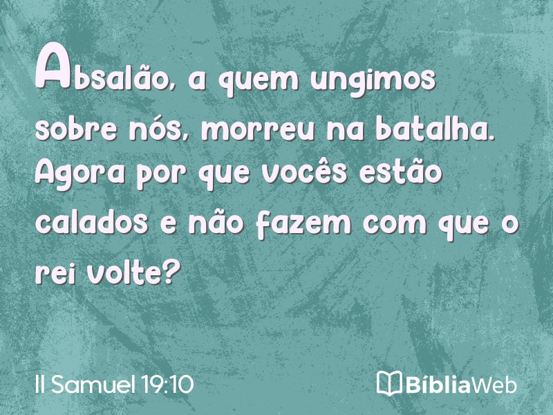 II Samuel 19:10 em imagem para compartilhar