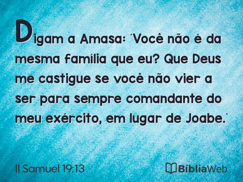 II Samuel 19:13 em imagem para compartilhar