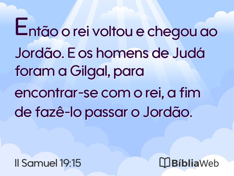 II Samuel 19:15 em imagem para compartilhar
