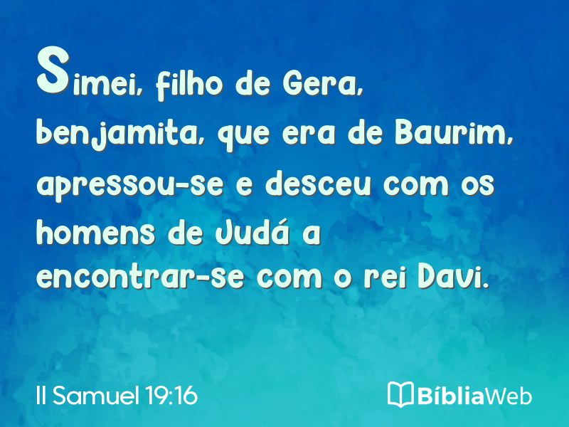 II Samuel 19:16 em imagem para compartilhar