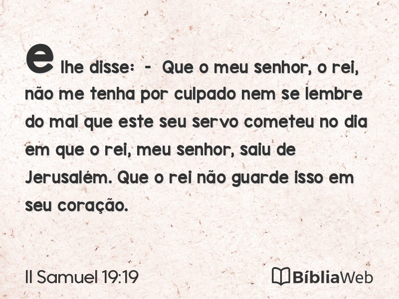 II Samuel 19:19 em imagem para compartilhar
