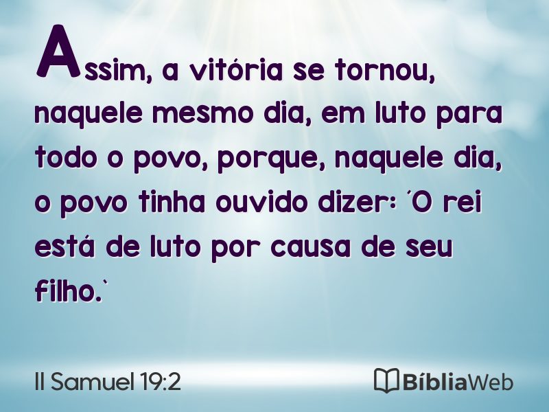 II Samuel 19:2 em imagem para compartilhar
