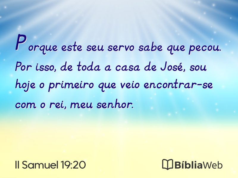 II Samuel 19:20 em imagem para compartilhar