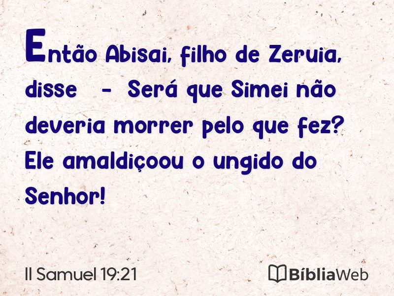 II Samuel 19:21 em imagem para compartilhar
