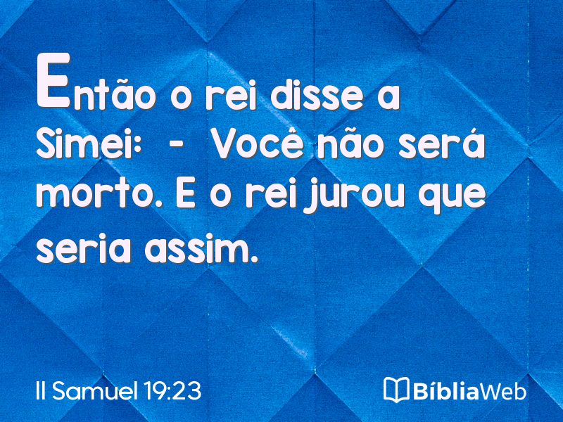 II Samuel 19:23 em imagem para compartilhar