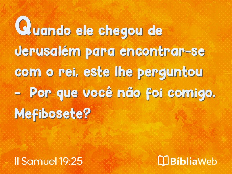 II Samuel 19:25 em imagem para compartilhar