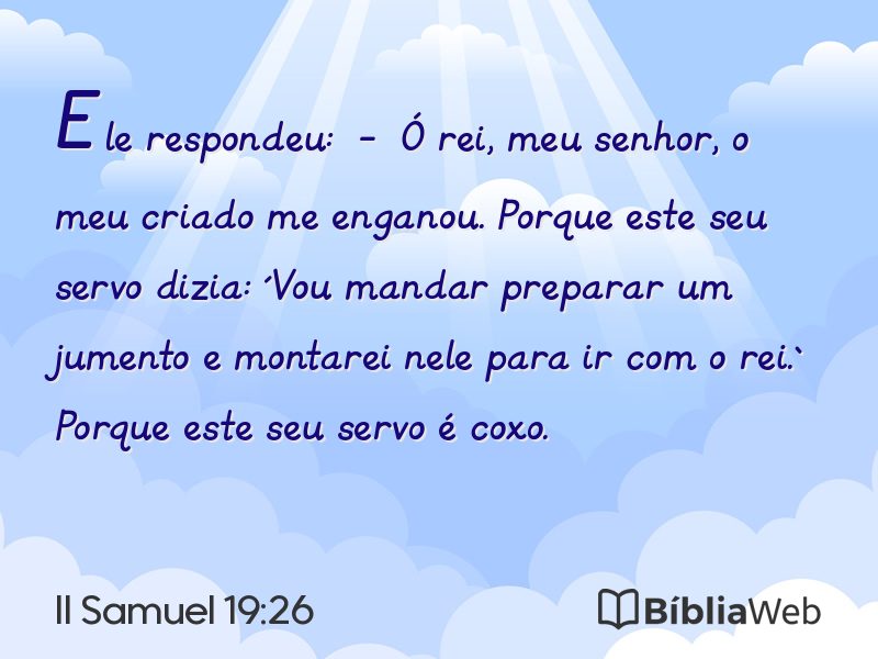 II Samuel 19:26 em imagem para compartilhar