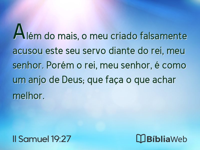II Samuel 19:27 em imagem para compartilhar