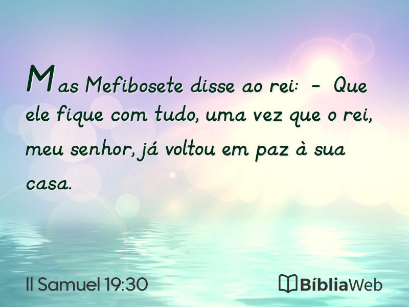 II Samuel 19:30 em imagem para compartilhar