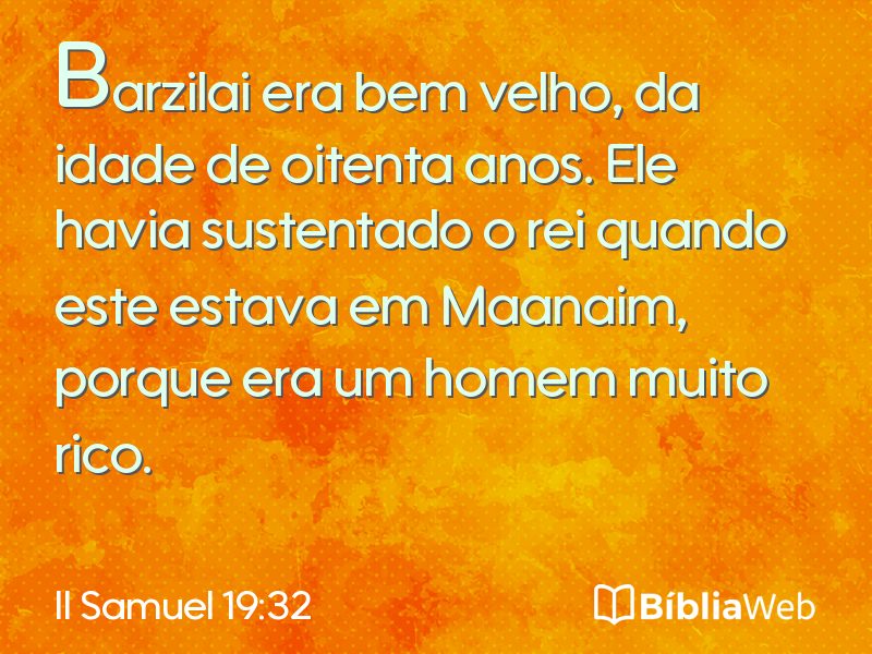 II Samuel 19:32 em imagem para compartilhar
