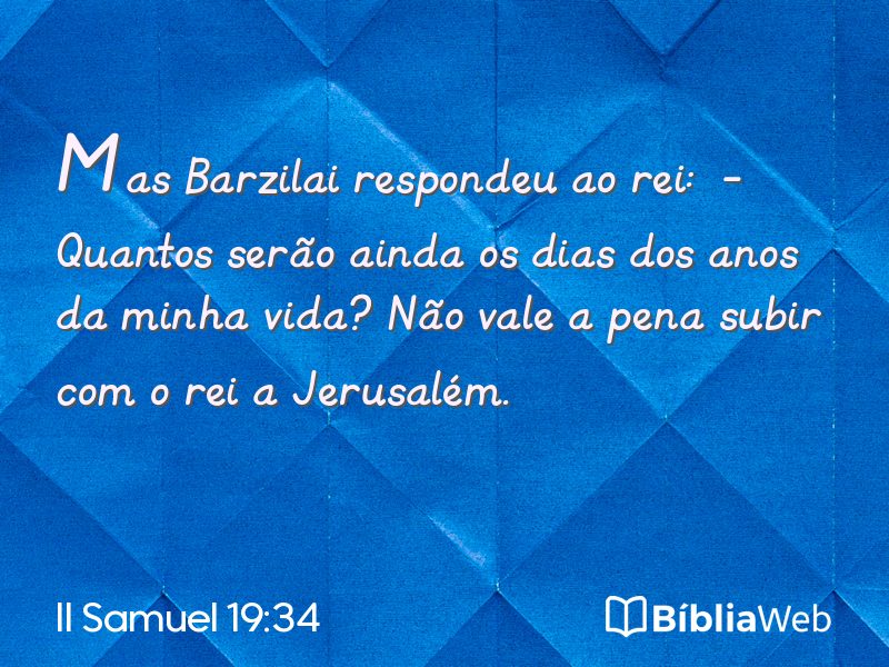 II Samuel 19:34 em imagem para compartilhar