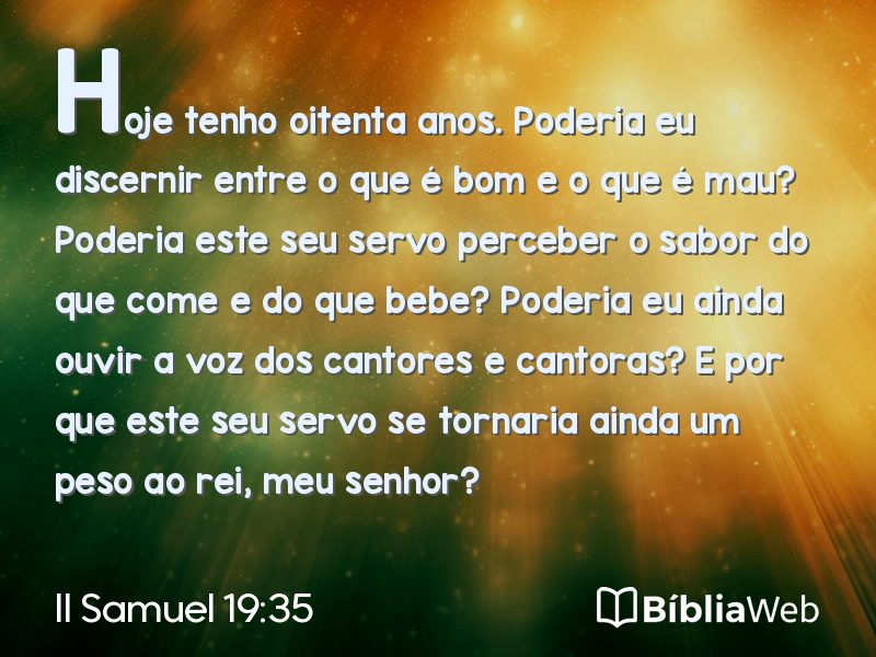 II Samuel 19:35 em imagem para compartilhar