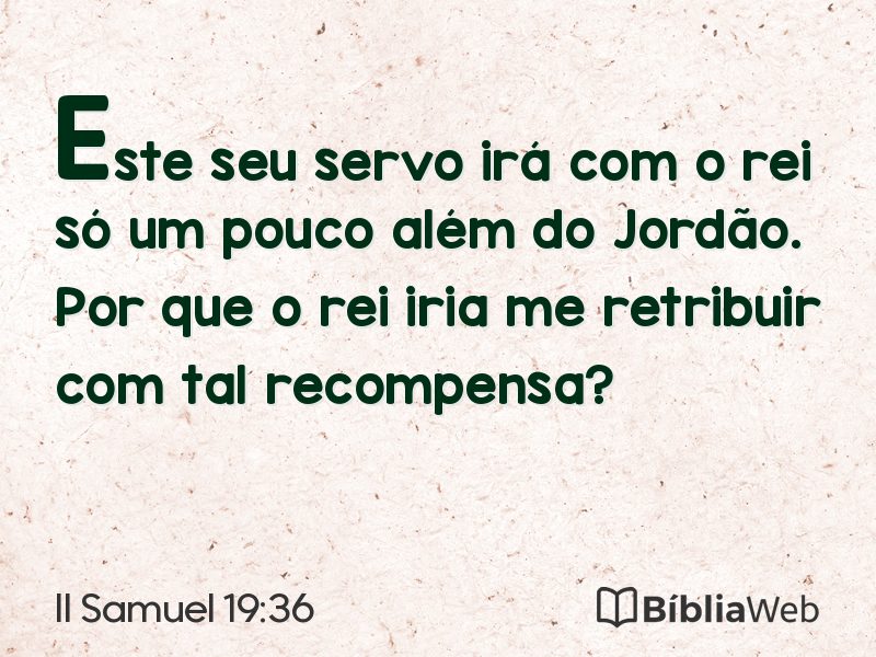 II Samuel 19:36 em imagem para compartilhar