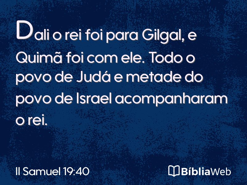 II Samuel 19:40 em imagem para compartilhar