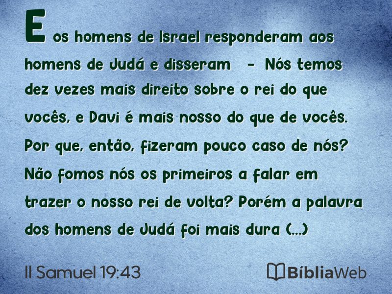 II Samuel 19:43 em imagem para compartilhar